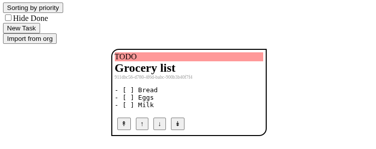 OrgTodo screenshot