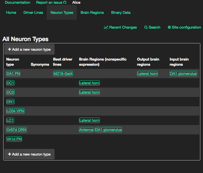 Neuron Catalog screenshot