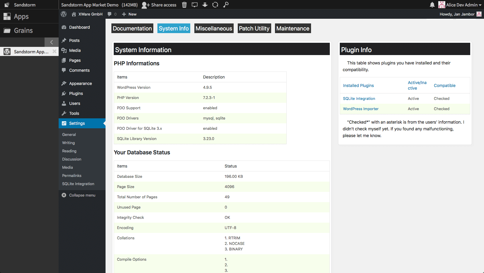 WordPress screenshot