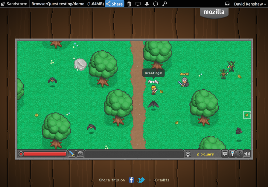 BrowserQuest screenshot