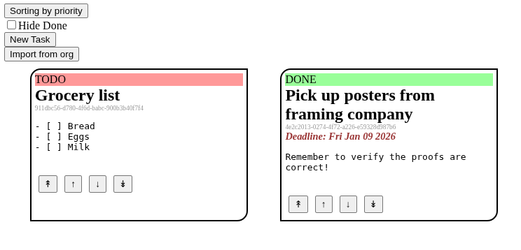 OrgTodo screenshot