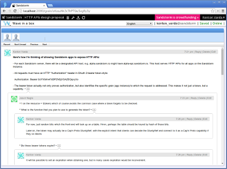 Apache Wave screenshot