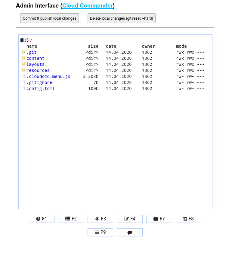Hugo screenshot