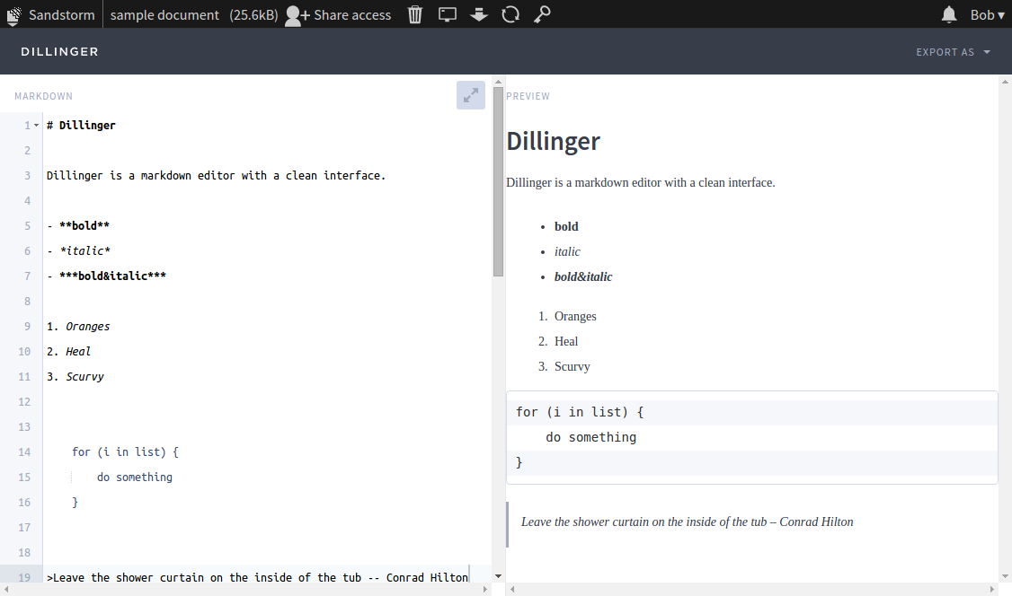 Dillinger screenshot