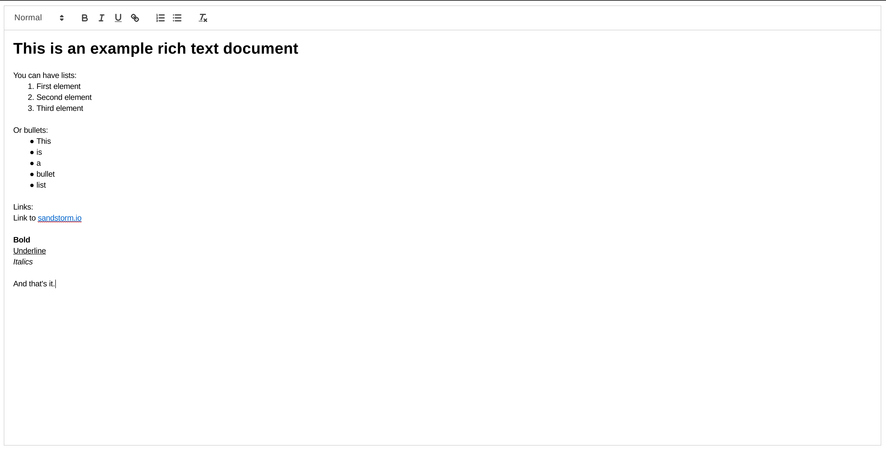 Simple Rich Text Editor screenshot