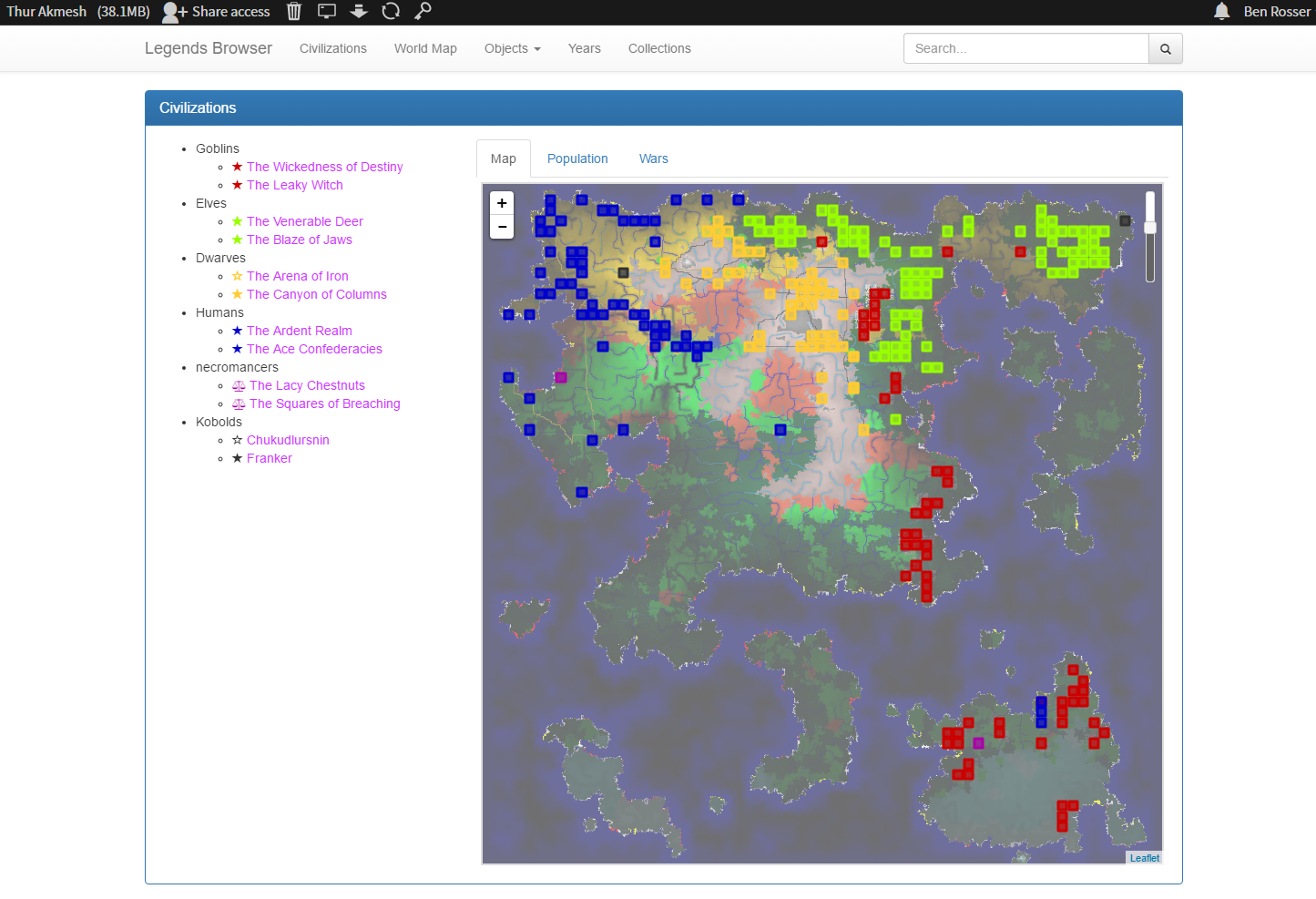 Legends Browser screenshot