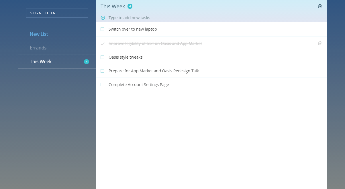 Simple Todos screenshot