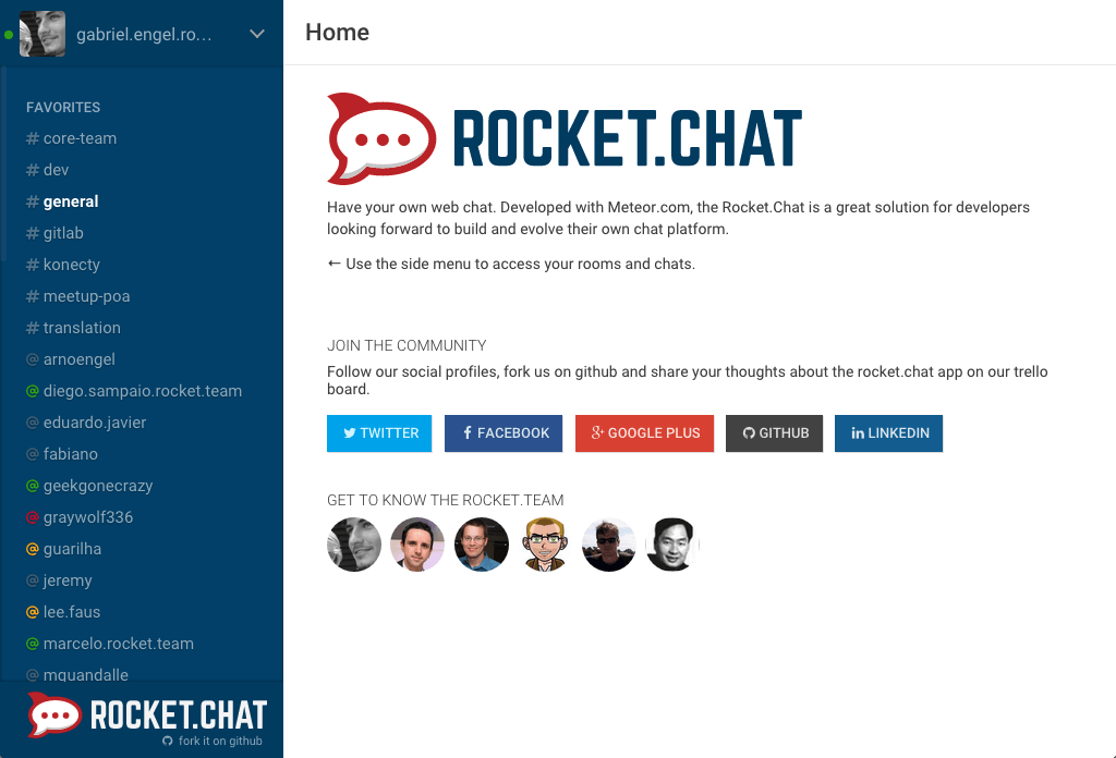 Rocket.Chat screenshot