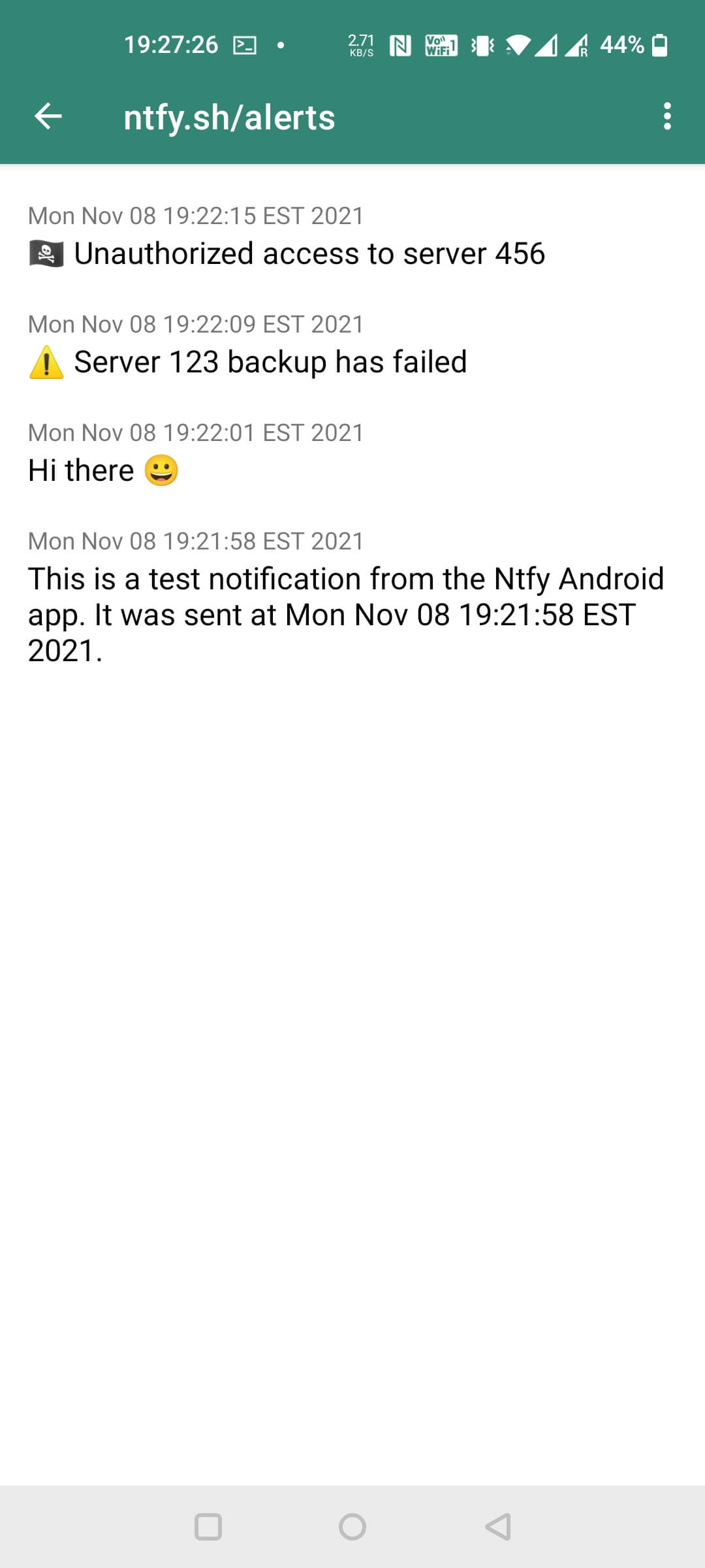 sntfy screenshot