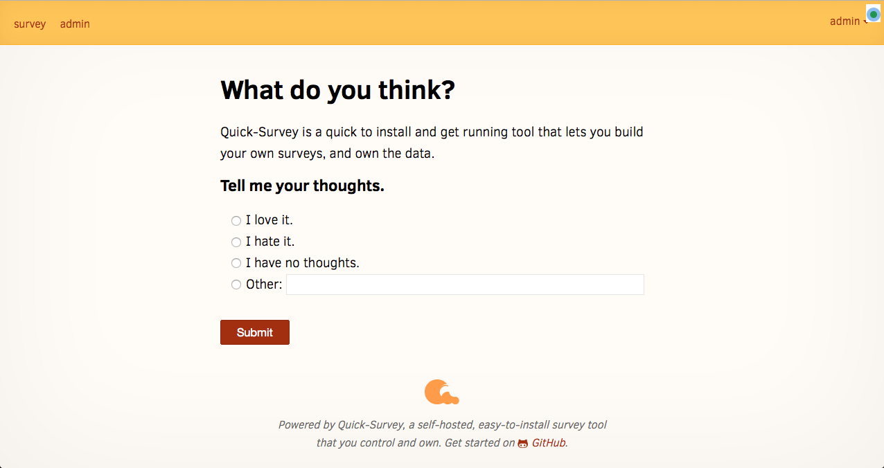 Quick Survey screenshot