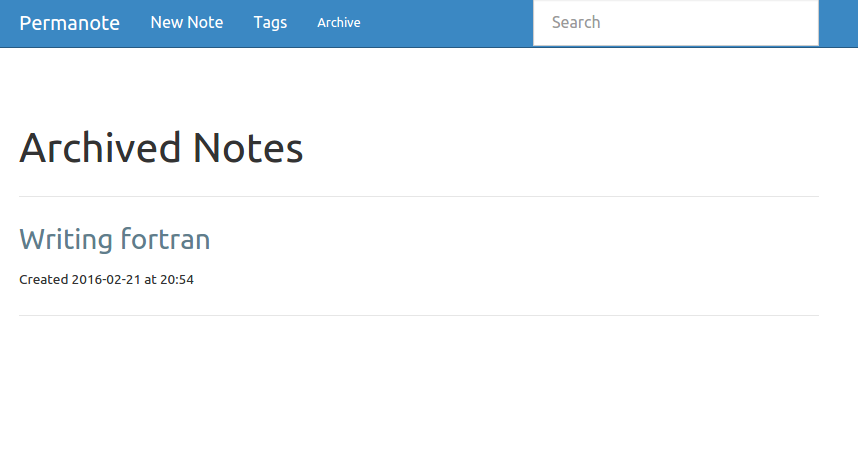 Permanote screenshot