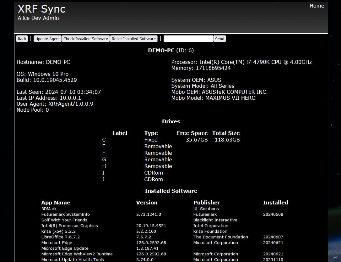 XRF Sync screenshot